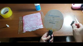 How to paste the OX long pimple rubber