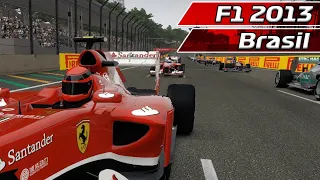 F1 2013 - MODO CARREIRA - #19 - GP do BRASIL - FERRARI | Jogos Clássicos | #50K