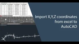 How to import x,y,z coordinate from Excel to AutoCAD