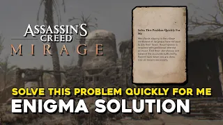 Assassin's Creed Mirage Solve This Problem Quickly For Me Enigma Solution