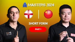 RONNIE O'SULLIVAN VS DING JUNHUI | PART 1 | MASTERS 2024 | SNOOKER 2024