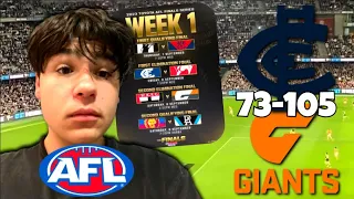 GWS SECURE FINALS | Carlton VS GWS AFL Vlog