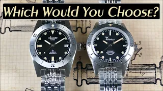 On the Wrist, from off the Cuff: Mid-Size Swiss Skin Diver Battle, Aquastar Model 60 vs Super Squale