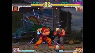 SFIII 3RD STRIKE: dshon ( SEAN ) VS Nica K.O ( KEN ) FIGHTCADE FT5 SET