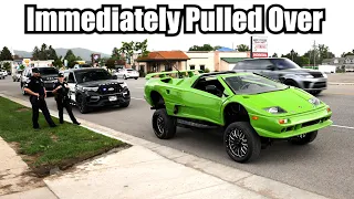 Confused Cops Pull Over my Fake Lifted Lamborghini