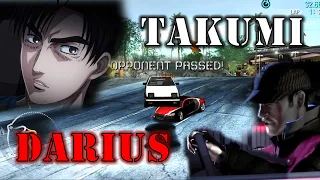 Takumi vs Darius [FINAL RACE] (Japanese Tofu vs German Weiner) | Initial D Carbon