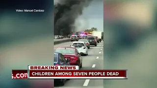 7 dead, including several children, in fiery crash on I-75 near Gainesville