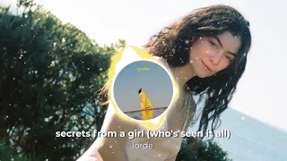 secrets from a girl (who's seen it all) - lorde (official instrumentals + backing vocals)