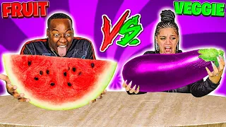 FRUIT VS VEGETABLE FOOD CHALLENGE 🍆