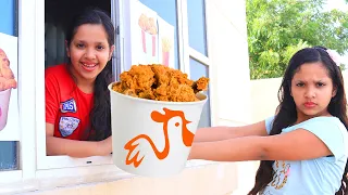 بنت صغيرة تبيع دجاج مقلي ! Shfa selling Fried chicken