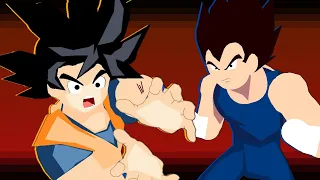 GOKU Vs VEGETA : Stickfight animation (Thank You Akira Toriyama)