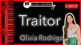 Traitor (LOWER -3) - Olivia Rodrigo - Piano Karaoke Instrumental