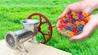 EXPERIMENT: Meat Grinder VS Orbeez VS Slime