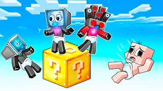 ATRAPADO en UN LUCKY BLOCK con LOS BEBÉS SKIBIDI 😱📺 BEBÉ NOOB pero es UN LUCKY BLOCK en MINECRAFT