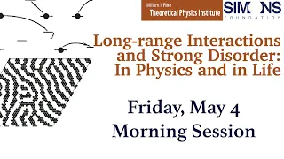Long Range Interactions and Strong Disorder: In Physics and in Life - May 4 - Morning Session