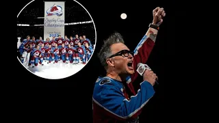 Mark Hoppus from blink182 kicks off banner night for the Avalanche🤩 Oct.12, 2022 #GoAvsGo #blink182