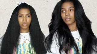 LOTS OF LAYERS AND CURLS | KINKY STRAIGHT VPART | FT DORSANEE HAIR