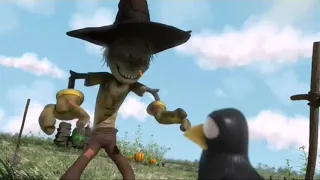 scarecrow and crow fighting animation clips