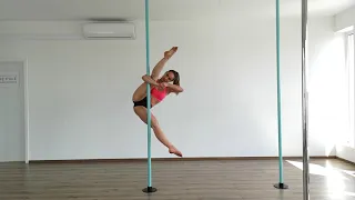 Pole Dance Tutorial - Peacock Straddle (poziom średniozaawansowany)