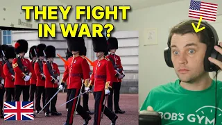 American reacts to The Queen's Guard