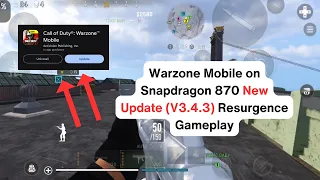 Warzone Mobile on Snapdragon 870 New Update (V3.4.3) Resurgence Gameplay