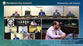 Portland City Council Meeting AM Session 10/11/23