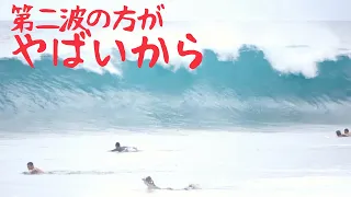 サーフィン沖縄アーカイブズ『おばけセットは2発目の波の方がエグいことがわかる映像』