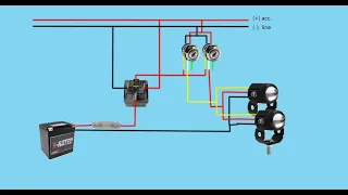 MINI DRIVING LIGHTS installation using 1 RELAY!