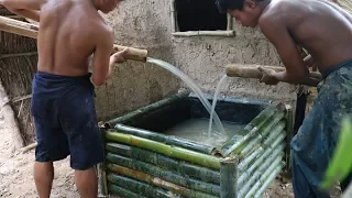 Build Water Tank From Bamboo and Mud