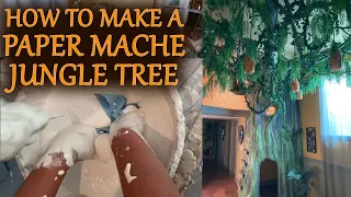 How to Make a Paper Mache Jungle Tree!