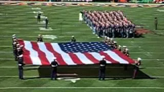 Marine recruits being sworn in at Cincinnati Bengals Game, 10/10/10