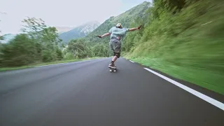 downhill skateboarding in the pyrenees