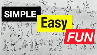 A simple & powerful exercise for sketching people | Draw stick figures in a whole new way