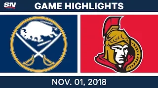NHL Highlights | Sabres vs. Senators – Nov. 1, 2018
