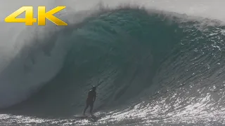 🔵4K - BIG BRUTAL BANZAI - Perfect Pipeline - 10ft+ West Swell