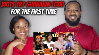 🇬🇧/🇬🇭 American Couple Reacts "Rappers Introduce Brits to Ghanaian Food"