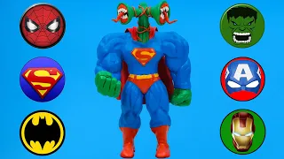 How to make Superhero Hulk mod Superman, Siren head and Spiderman, Captain America with clay