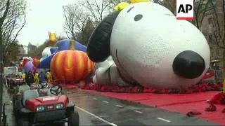 High winds from a storm that is hitting the East Coast may ground Macy's giant character balloons in