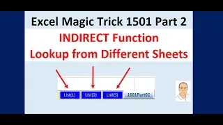 Excel Magic Trick 1501 Pt 02: INDIRECT Lookup Items From Different Sheets Based on Row Number