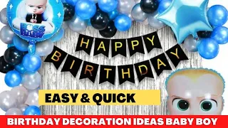 Amazon- Boss Baby Theme  Birthday Decoration Ideas at home| Birthday Decoration| balloons Decoration