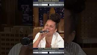 #AliciaKeys channels #Adele while singing the A-B-C's in Wheel of Musical Impressions! #shorts