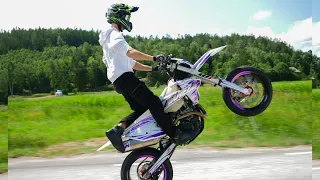 EPIC SUPERMOTO SUPERMOTO WHEELIES || Exc 450