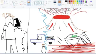 I live draw MS Paint to a zombie story #1