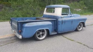 1955 chevy pickup patina restomod