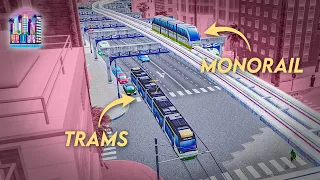 How Mixed MONORAIL & TRAMS can make your Downtown a Transit Utopia!! | VB 118b