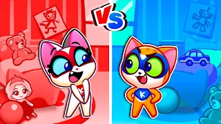 Super Kittens Secret Room Under the Bed || Angel VS Devil || Purr-Purr Stories for Kids