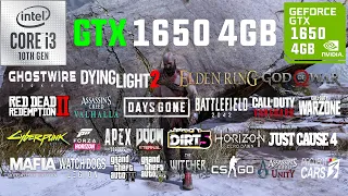 GTX 1650 4GB + i3-10105F Test in 30 Games in 2022