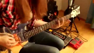 Slash   Anastasia Solo  guitar cover Sophie Bruller vs Mariana Andrienko