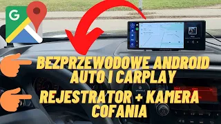 Monitor samochodowy 10" Android Auto i CarPlay, wideorejestrator z kamerą cofania (Ampire CPM100)