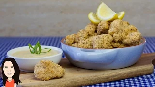 Schnitzel Style Cauliflower Nuggets with Dijon Cashew Sour Cream